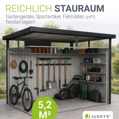 Metall Gerätehaus Luzern Wetterfester Geräteschuppen mit abschließbaren Türen