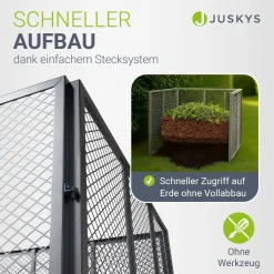 Metall Komposter für Gartenabfälle Gartenkomposter mit 450L & 800L Volumen