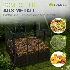 Metall Komposter für Gartenabfälle Gartenkomposter mit 450L & 800L Volumen