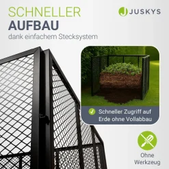 Metall Komposter für Gartenabfälle Gartenkomposter mit 450L & 800L Volumen