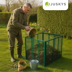 Metall Komposter für Gartenabfälle Gartenkomposter mit 450L & 800L Volumen