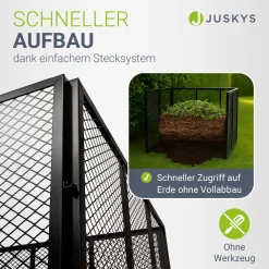 Metall Komposter für Gartenabfälle Gartenkomposter mit 450L & 800L Volumen
