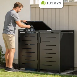 Metall Mülltonnenbox Arel Moderne Gartenbox für 120L bzw. 240L Mülltonnen