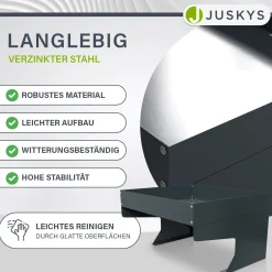Mähroboter Garage mit Pflanzkasten Stilvolle, verzinkte & bepflanzbare Überdachung für Rasenmähroboter