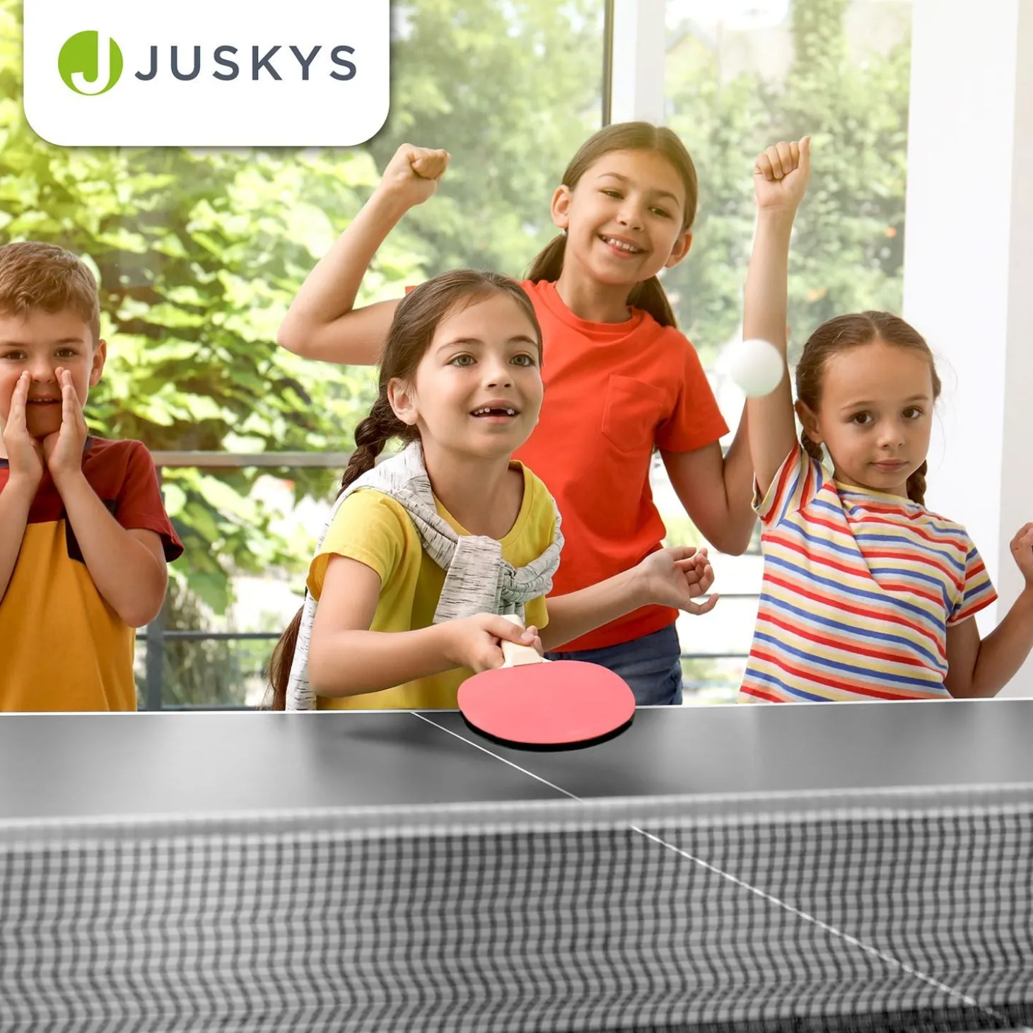 Mini Tischtennisplatte Flexi Tischtennisplatte klein inkl. Netz, Schlägern & 5 Bällen