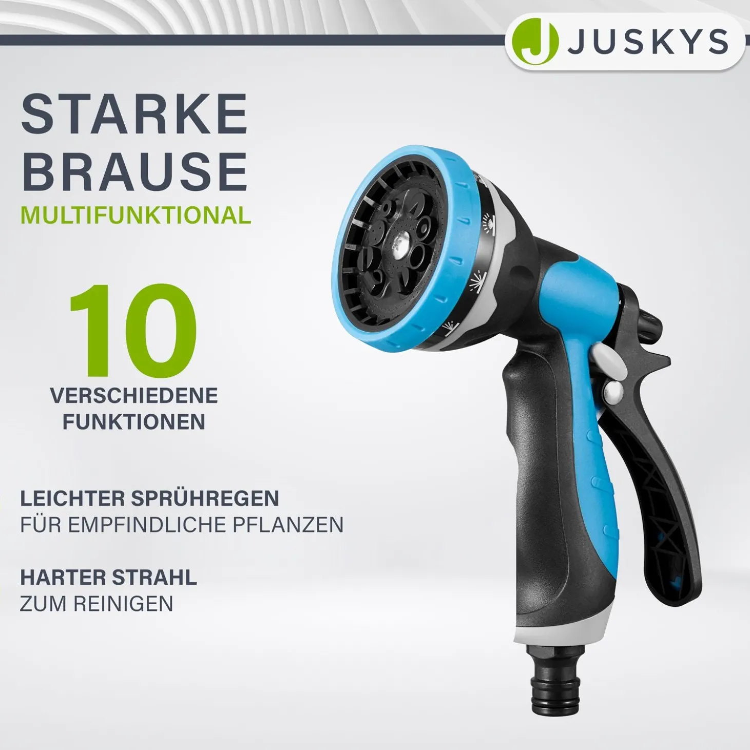 Mobile Schlauchtrommel Basic 30 m Mit Multifunktions-Handbrause, Wandaufhängung und Adaptern