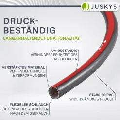 Mobile Schlauchtrommel Basic 30 m Mit Multifunktions-Handbrause, Wandaufhängung und Adaptern
