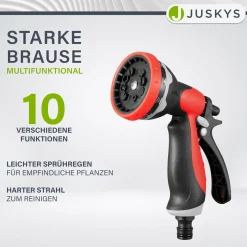 Mobile Schlauchtrommel Basic 30 m Mit Multifunktions-Handbrause, Wandaufhängung und Adaptern