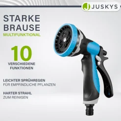 Mobile Schlauchtrommel Basic 30 m Mit Multifunktions-Handbrause, Wandaufhängung und Adaptern