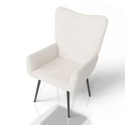 Ohrensessel mit optionalem Hocker Odense Relaxsessel beige oder grau im skandinavischen Design