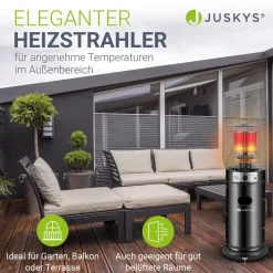 Outdoor Heizstrahler Cuna Mit 11 kW Gas-Brenner für Garten, Terrasse oder Balkon