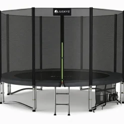 Outdoor Trampolin JumpMaster Gartentrampolin rund für Kinder mit Sicherheitsnetz