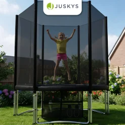 Outdoor Trampolin JumpMaster Gartentrampolin rund für Kinder mit Sicherheitsnetz