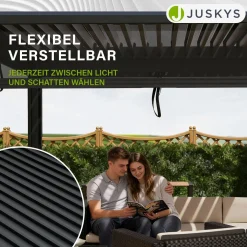 Pergola Lamellendach Tahiti Lamellendach für Terrasse & Garten mit verstellbaren Lamellen