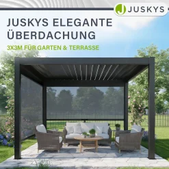 Pergola Lamellendach Tahiti Lamellendach für Terrasse & Garten mit verstellbaren Lamellen