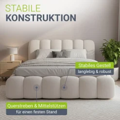Polsterbett Catania Stilvolles Design, hoher Komfort, langlebige Konstruktion