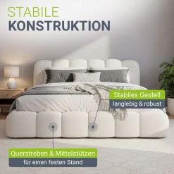 Polsterbett Catania Stilvolles Design, hoher Komfort, langlebige Konstruktion