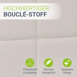 Polsterbett Florenz Bettgestell mit Bubble Design, 500 kg belastbar und pflegeleicht