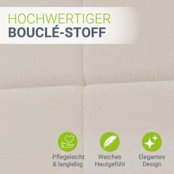 Polsterbett Florenz Bettgestell mit Bubble Design, 500 kg belastbar und pflegeleicht