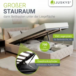 Polsterbett Nizza Bett mit Stauraum & weichem Samt-Bezug