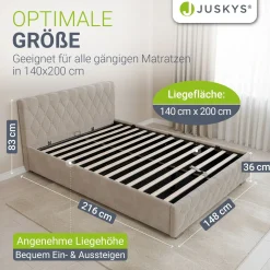 Polsterbett Nizza Bett mit Stauraum & weichem Samt-Bezug