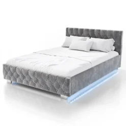 Polsterbett Nizza Bett mit Stauraum & weichem Samt-Bezug