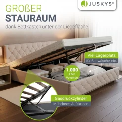 Polsterbett Nizza Bett mit Stauraum & weichem Samt-Bezug