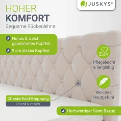 Polsterbett Nizza Bett mit Stauraum & weichem Samt-Bezug