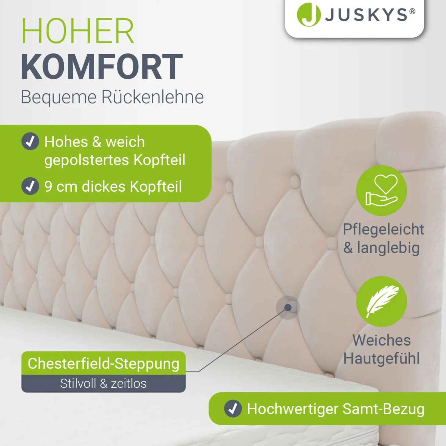 Polsterbett Nizza Bett mit Stauraum & weichem Samt-Bezug