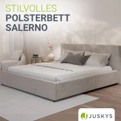 Polsterbett Salerno Bettgestell mit Cord Design, belastbar und pflegeleicht