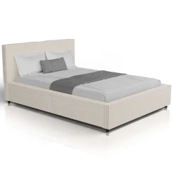 Polsterbett Salerno Bettgestell mit Cord Design, belastbar und pflegeleicht