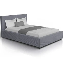 Polsterbett Salerno Bettgestell mit Cord Design, belastbar und pflegeleicht