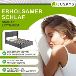 Polsterbett Savona Bettgestell mit weicher Polsterung, Samt-Bezug & großem Stauraum