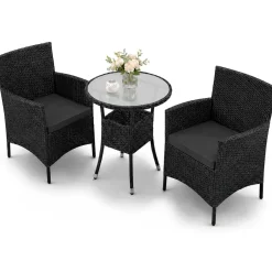 Polyrattan Balkon Set Bayamo Sitzgarnitur für 2 Personen und kleine Balkone