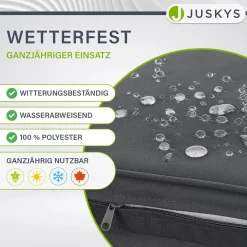 Polyrattan Doppelliege Syros Outdoor Liege für 2 Personen - mit Sonnendach & Auflagen