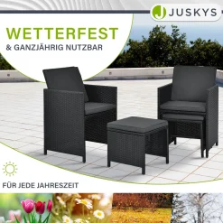 Polyrattan Sitzgruppe Baracoa Gartenmöbel Set für bis zu 8 Personen inkl. Kissen