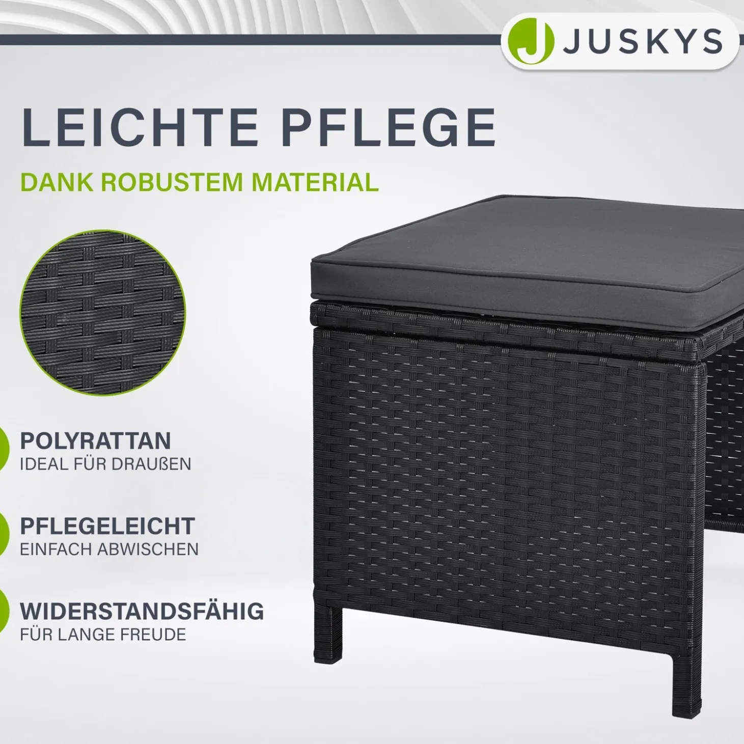 Polyrattan Sitzgruppe Baracoa Gartenmöbel Set für bis zu 8 Personen inkl. Kissen