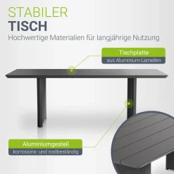 Premium Sitzgruppe Costa Luna Luxus Gartenmöbel Set für 6 Personen mit Tisch & Stühlen