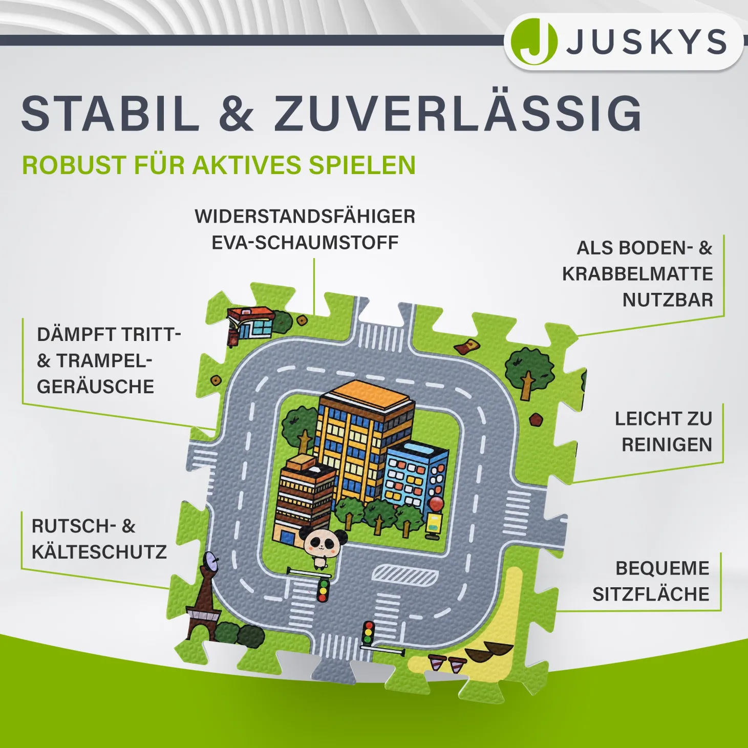 Puzzlematte für Babys und Kinder Puzzle Spielmatte für Spielspaß & Lernförderung in diversen Designs