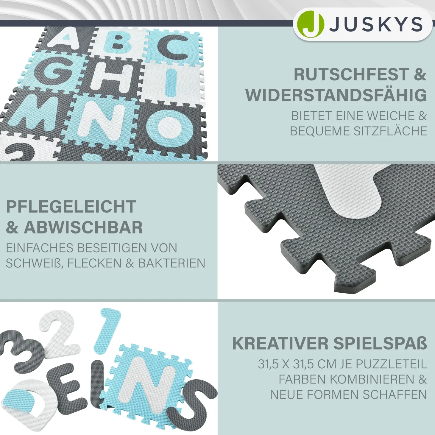 Puzzlematte für Babys und Kinder Puzzle Spielmatte für Spielspaß & Lernförderung in diversen Designs