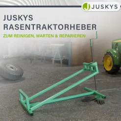 Rasentraktorheber bis 400 kg Hebevorrichtung zum Aufbocken von Aufsitzmähern - inkl. Handschuhe