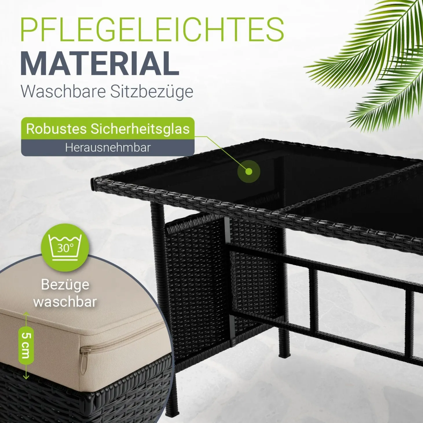 Rattan Lounge Manacor Polyrattan Gartenmöbel-Set für 8 Personen inkl. Kissen
