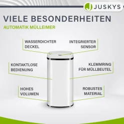 Rechteckiger Mülleimer mit Sensor Automatischer Abfalleimer für kontaktloses Entsorgen von Müll