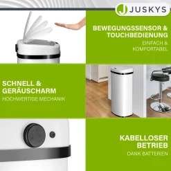 Rechteckiger Mülleimer mit Sensor Automatischer Abfalleimer für kontaktloses Entsorgen von Müll