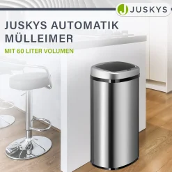 Rechteckiger Mülleimer mit Sensor Automatischer Abfalleimer für kontaktloses Entsorgen von Müll