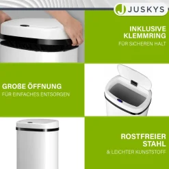 Rechteckiger Mülleimer mit Sensor Automatischer Abfalleimer für kontaktloses Entsorgen von Müll