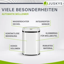 Rechteckiger Mülleimer mit Sensor Automatischer Abfalleimer für kontaktloses Entsorgen von Müll