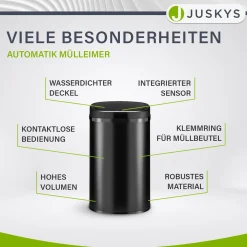 Rechteckiger Mülleimer mit Sensor Automatischer Abfalleimer für kontaktloses Entsorgen von Müll