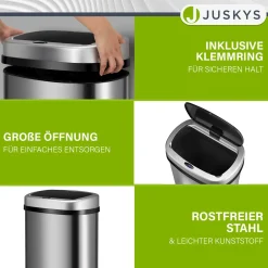 Rechteckiger Mülleimer mit Sensor Automatischer Abfalleimer für kontaktloses Entsorgen von Müll