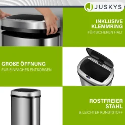 Rechteckiger Mülleimer mit Sensor Automatischer Abfalleimer für kontaktloses Entsorgen von Müll